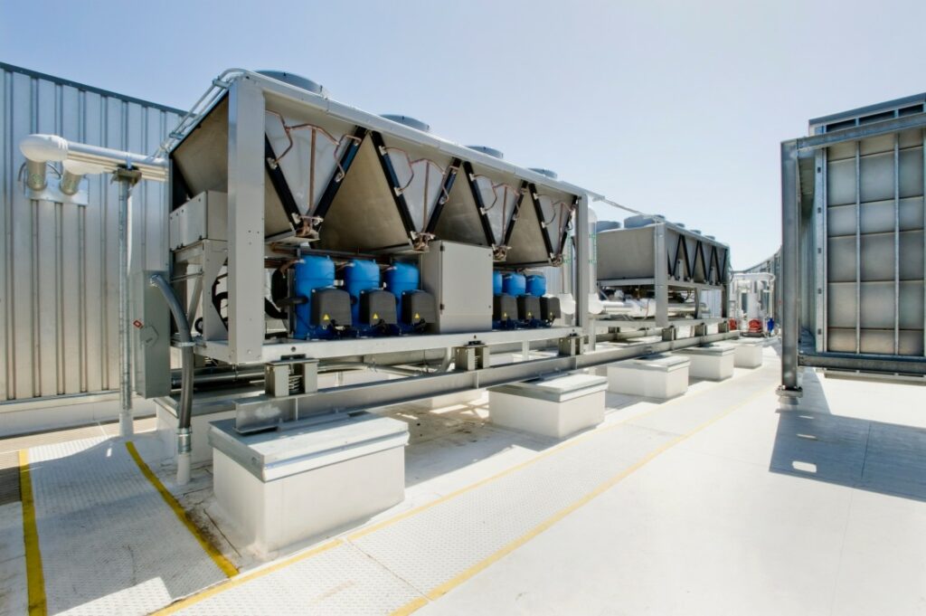 Équipements thermiques de grande capacité en toiture